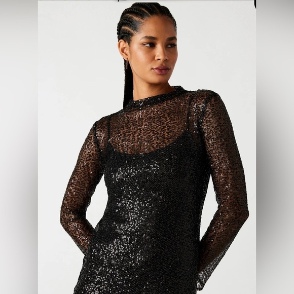 NEW STEVE MADDEN blakely dress in black SZ Small - Picture 1 of 7